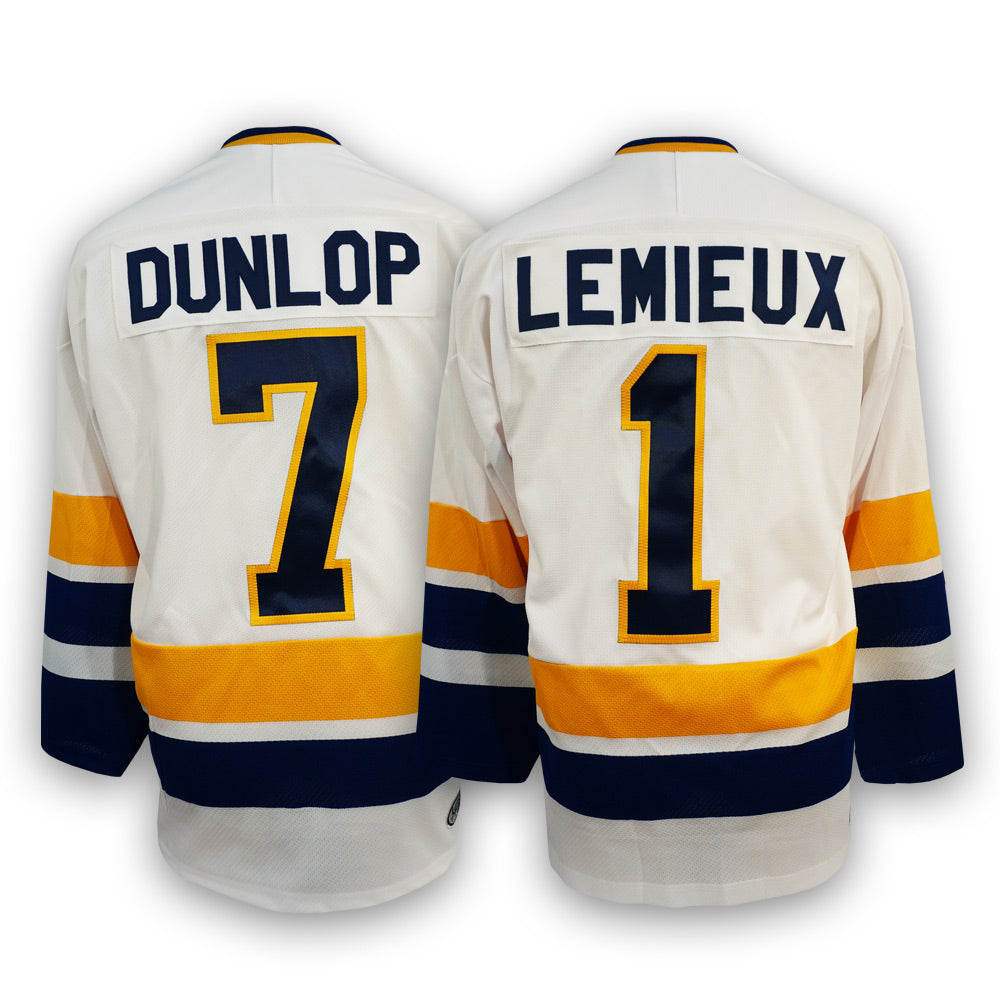 Charlestown Chiefs Slap Shot - White #7 Reggie Dunlop Jersey