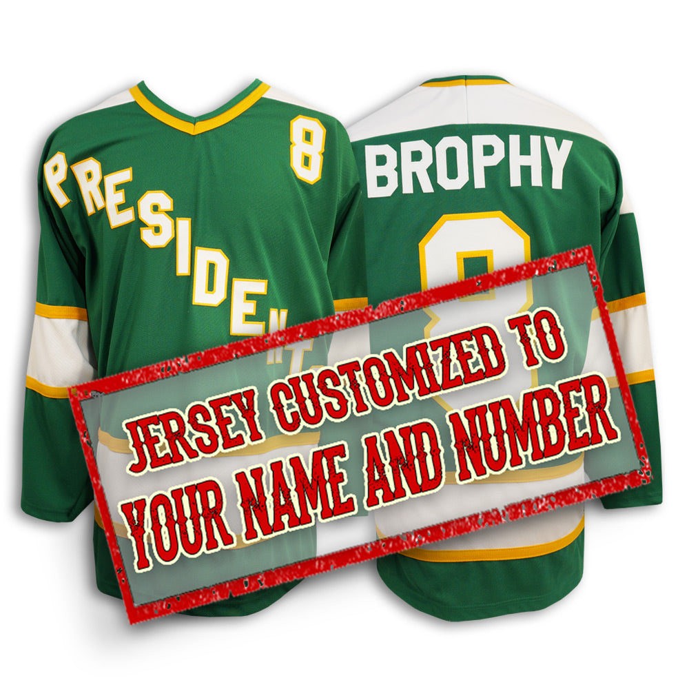 Your Name and Number Presidents Hockey Jersey Large 52