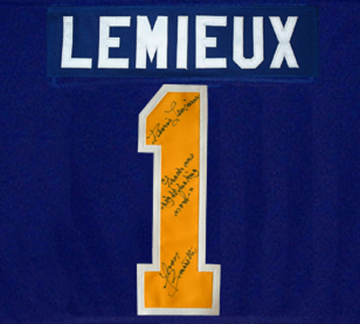 *SIGNED* #1 LEMIEUX Charlestown CHIEFS jersey