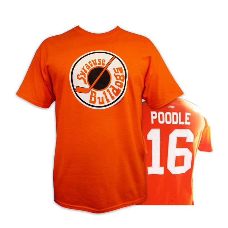 #16 POODLE Syracuse Bulldogs SlapShot movie T-shirt