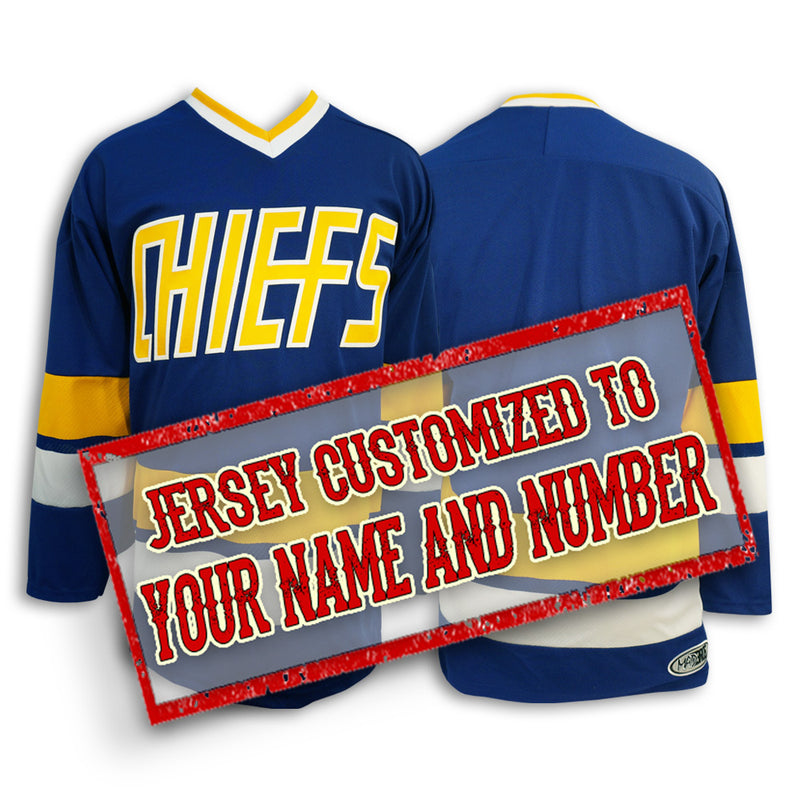 Custom Hockey Jerseys with a CHIEFS Twill Logo