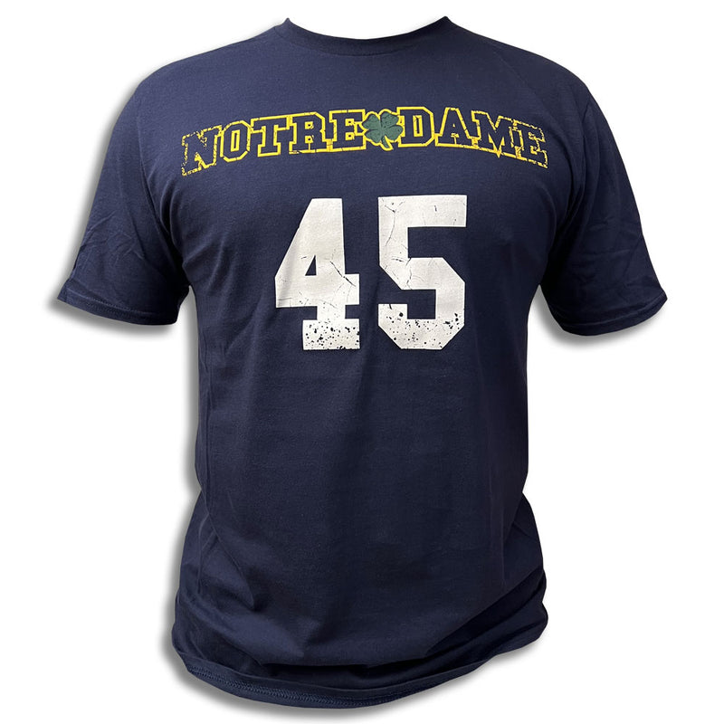Notre-Dame #45 RUDY sports movie T-shirt